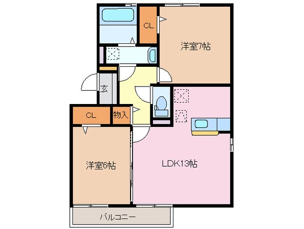 伊勢松本駅 徒歩20分 2階の物件間取画像